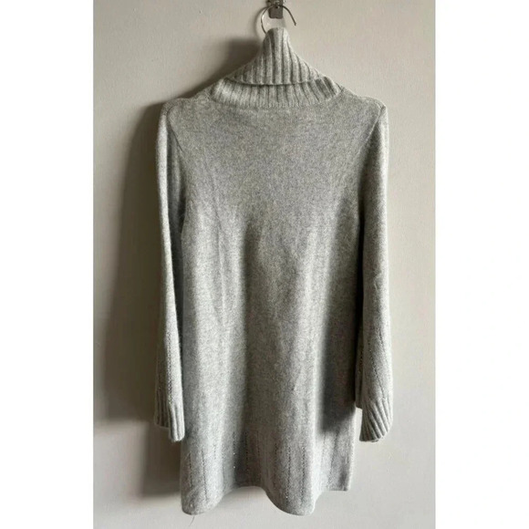Alice + Olivia Womens Angora Blend Sequins Turtleneck Sweater Dress Gray Sz M/L - Picture 2 of 11